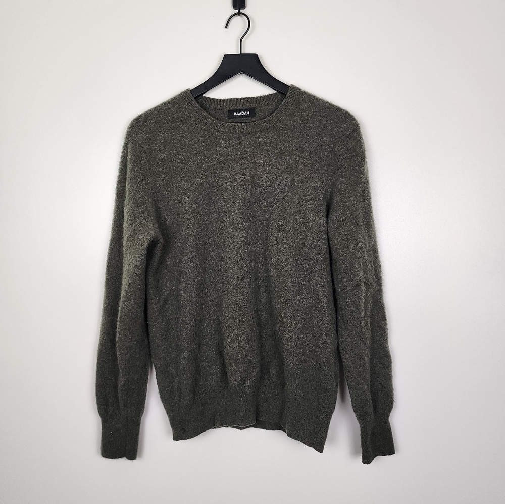NAADAM Deep Olive 100% Cashmere Sweater Crew Neck Size Medium